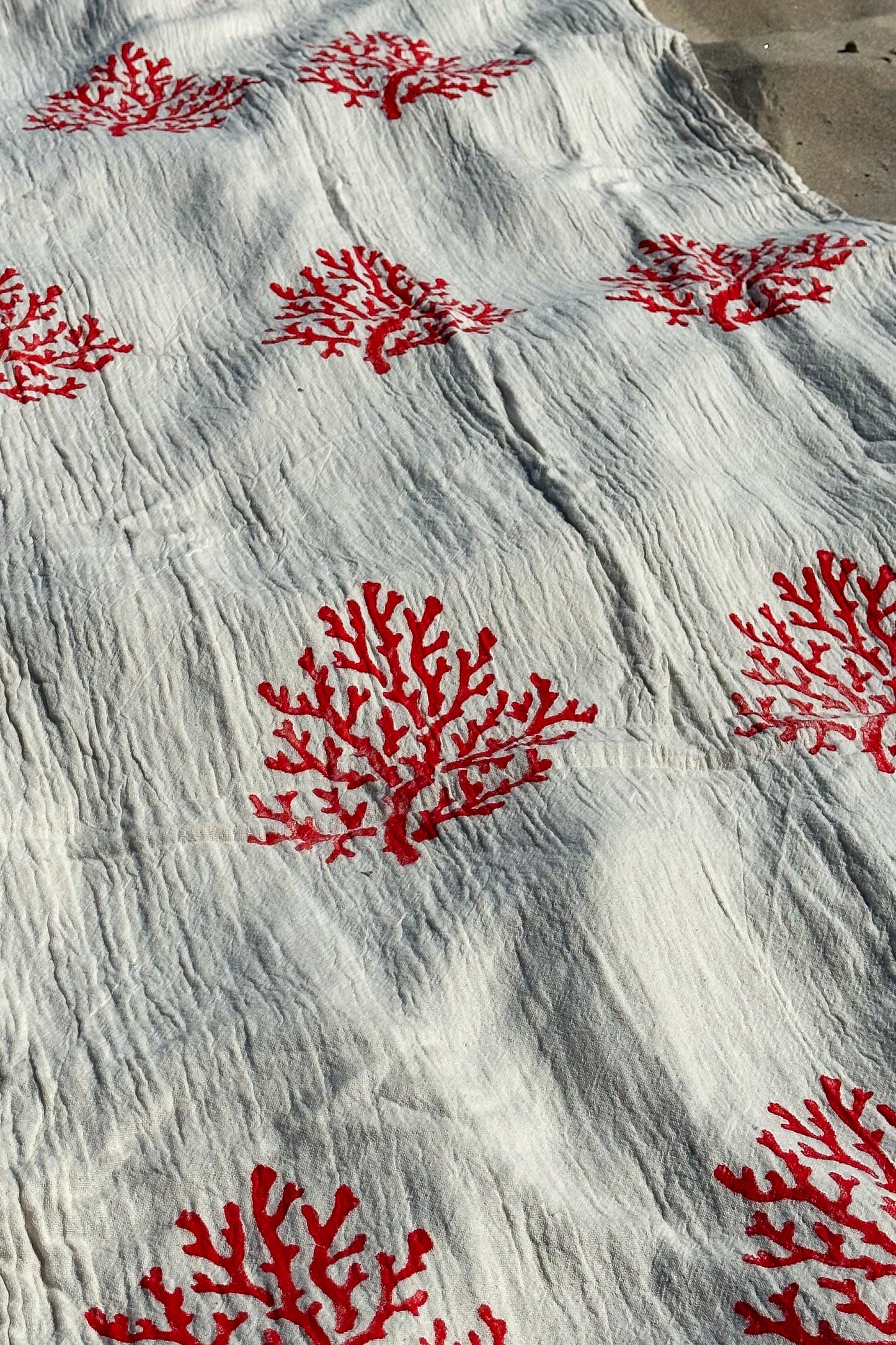 Beach Towel, Pestamal, Red Coral