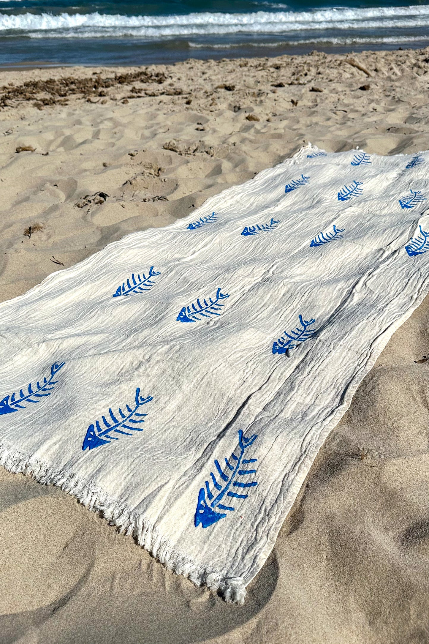 Beach Towel, Pestamal, Aquatic Blue