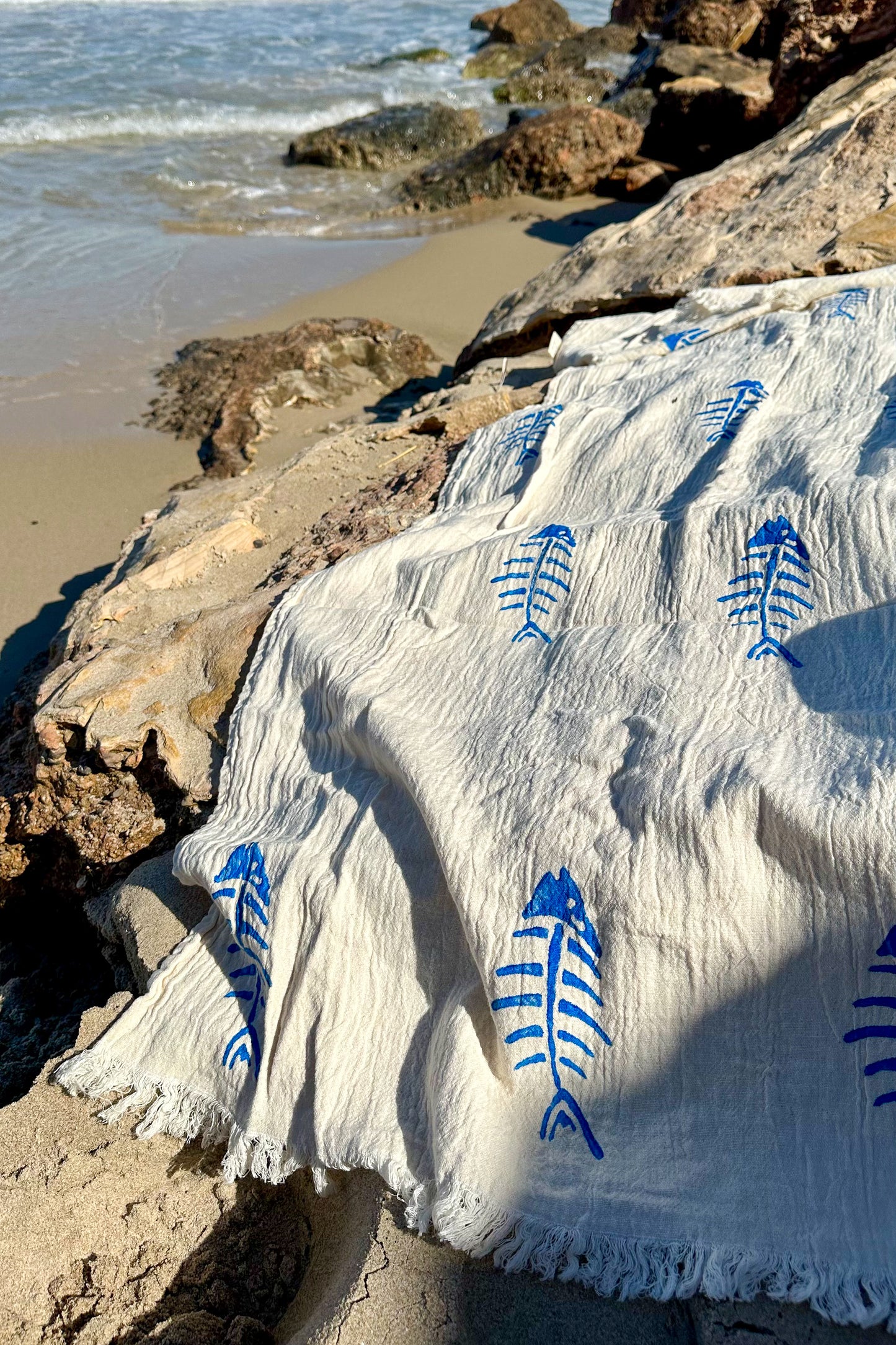 Beach Towel, Pestamal, Aquatic Blue
