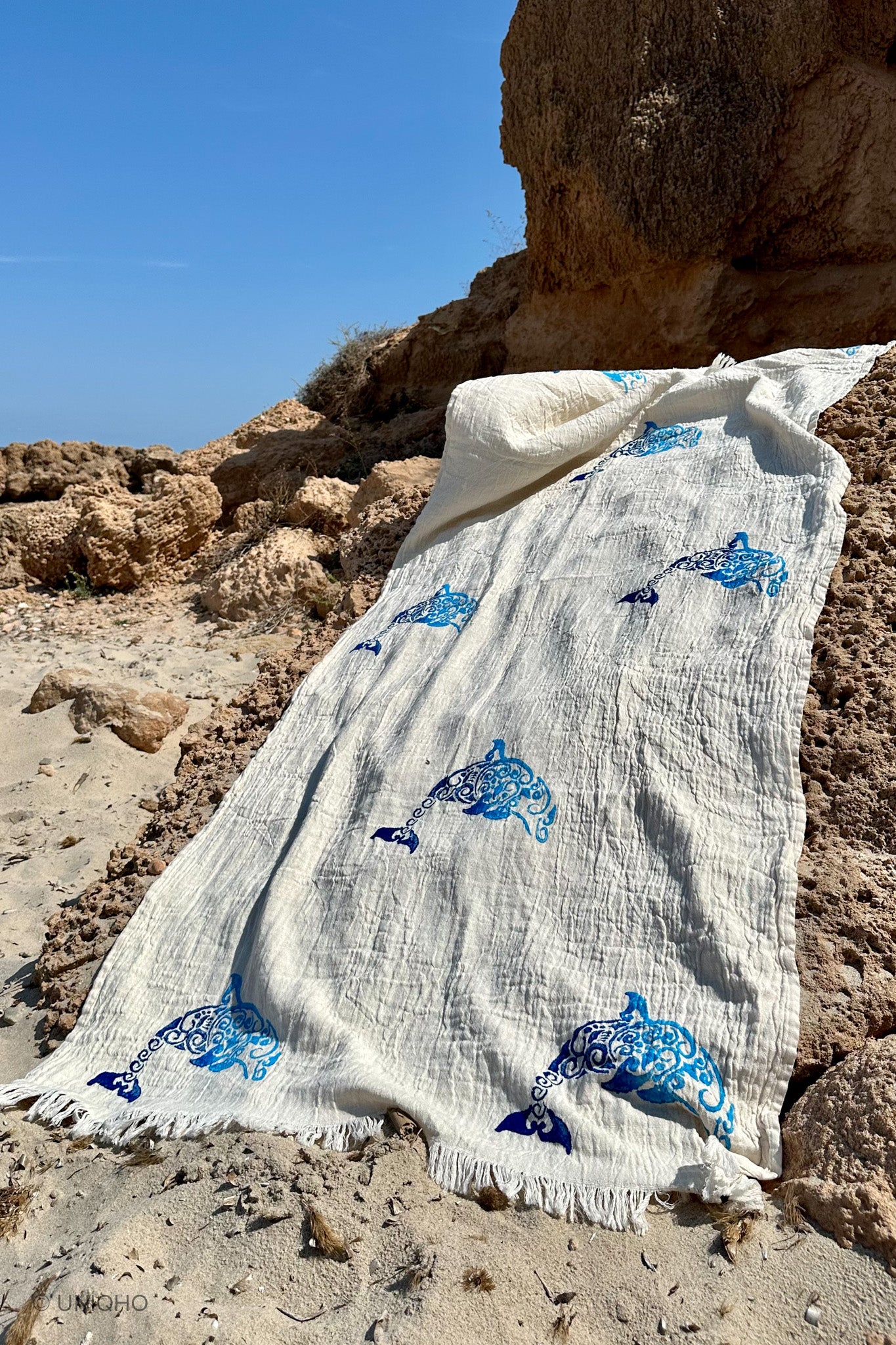 Beach Towel, Pestamal, Dolphin