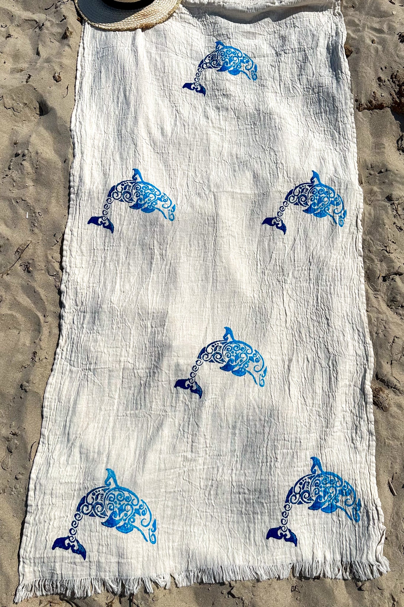 Beach Towel, Pestamal, Dolphin