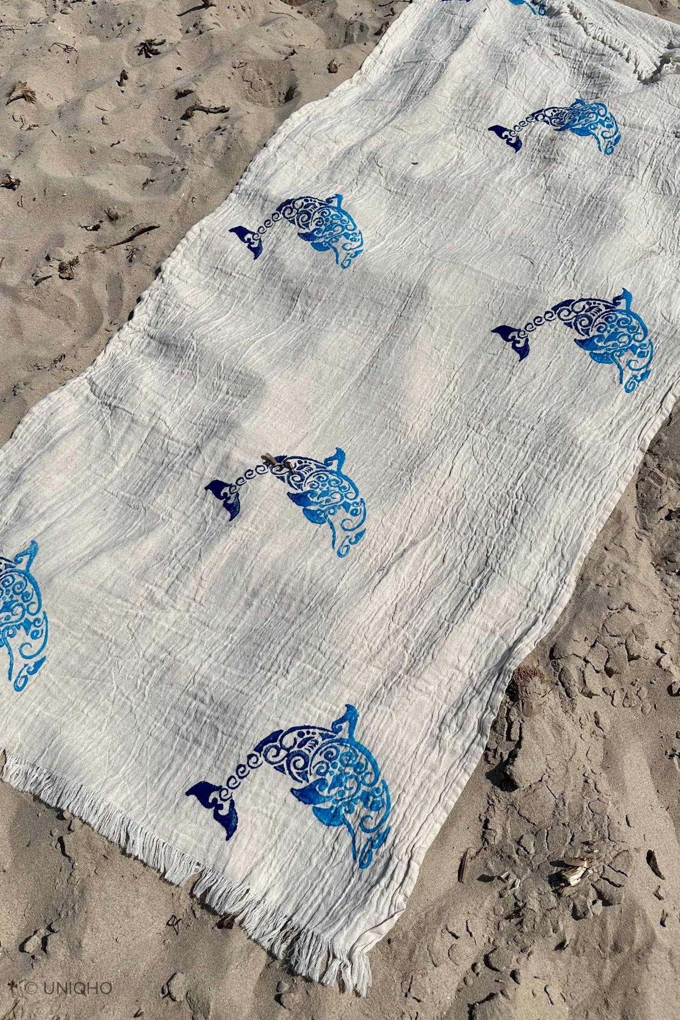 Beach Towel, Pestamal, Dolphin
