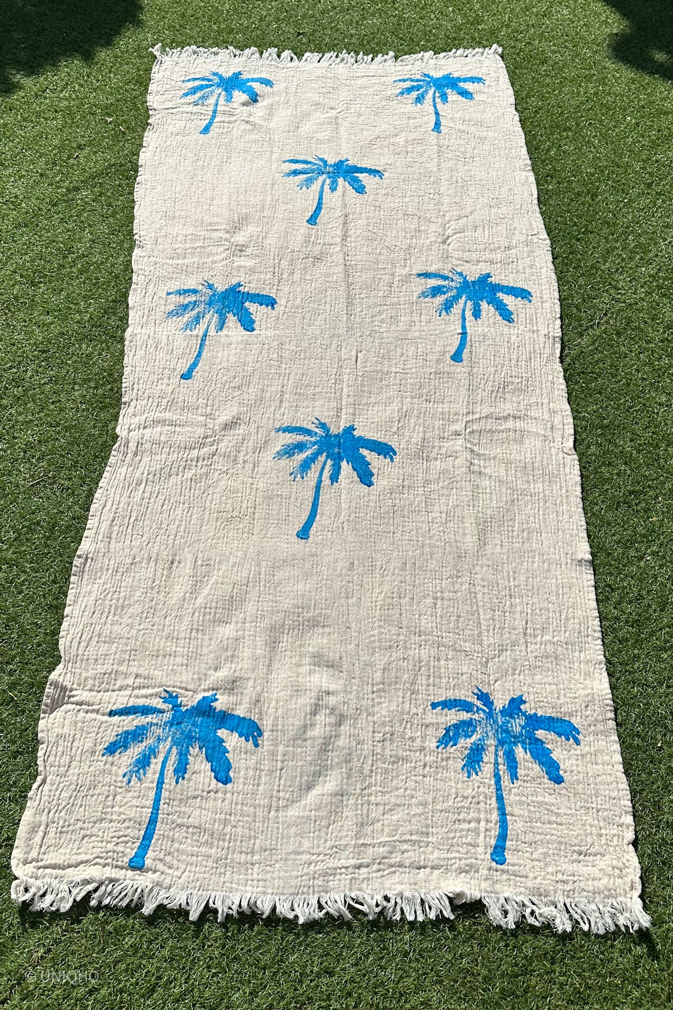 Beach Towel, Pestamal, Red Palm Tree