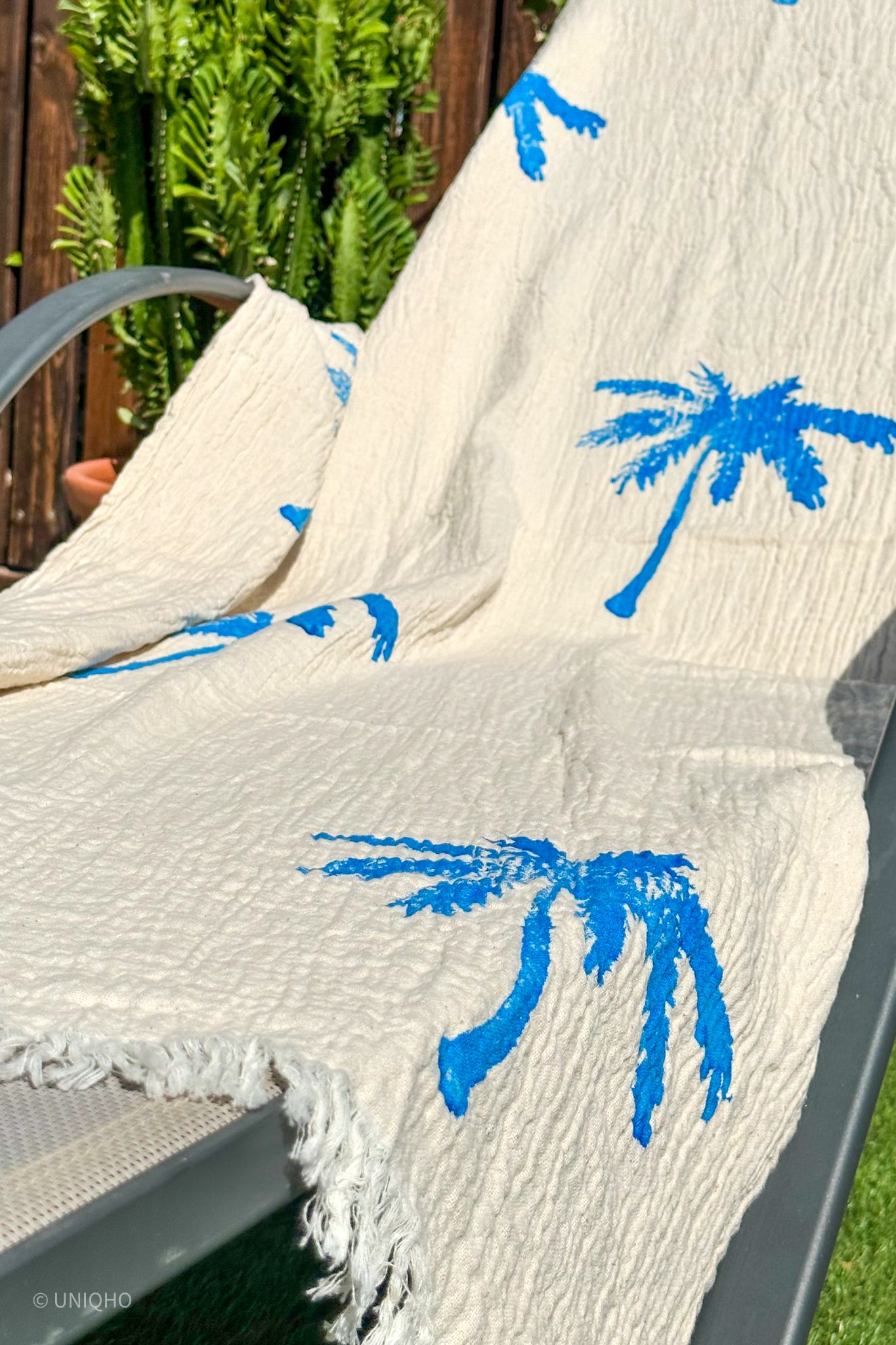 Beach Towel, Pestamal, Red Palm Tree