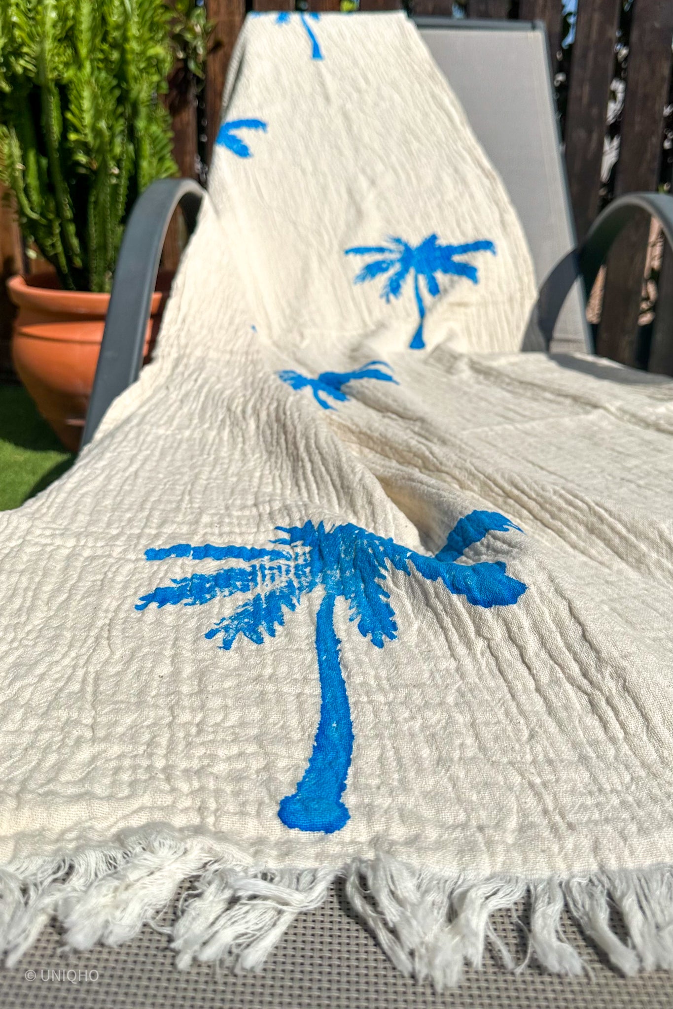 Beach Towel, Pestamal, Red Palm Tree