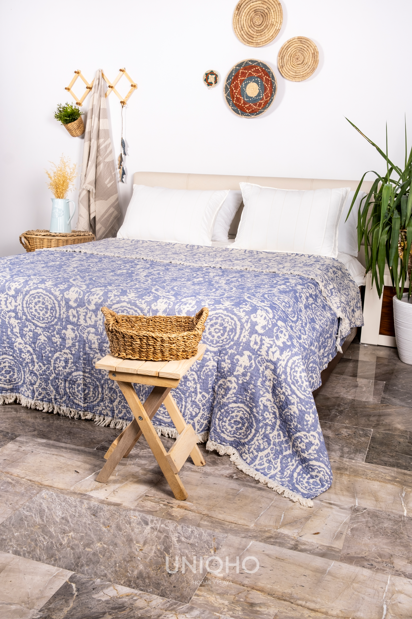 Quilt, Ethnic, Blue