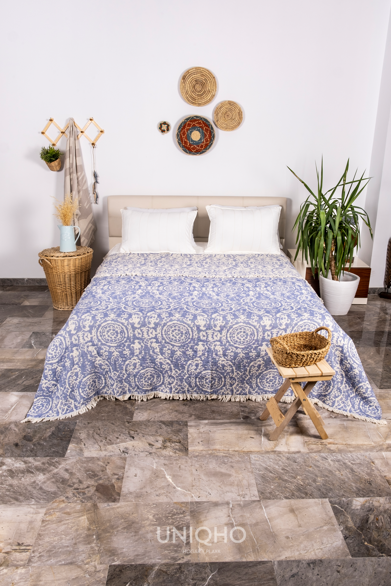 Quilt, Ethnic, Blue