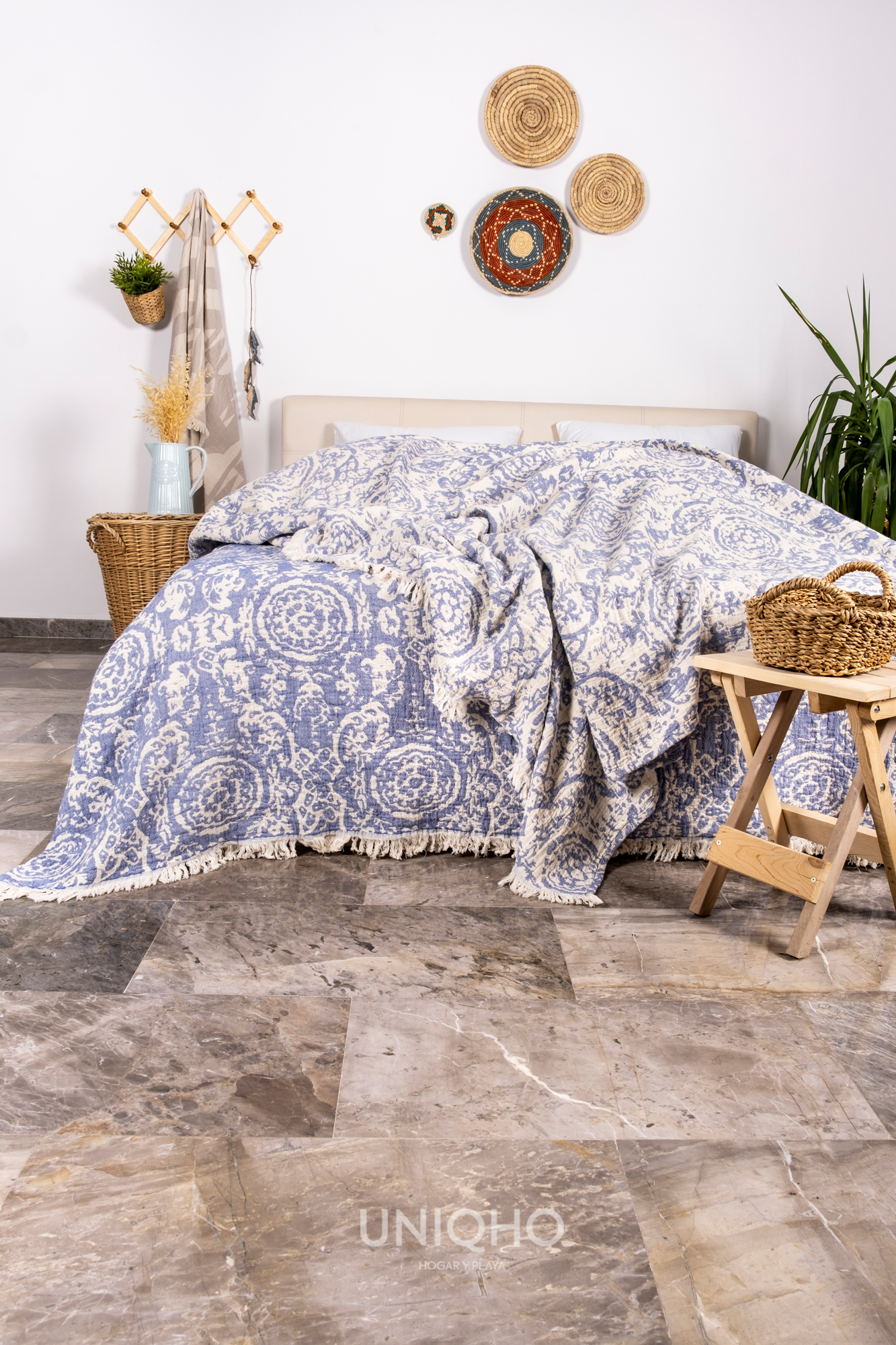 Quilt, Ethnic, Blue