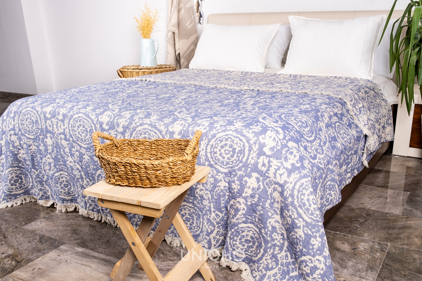 Quilt, Ethnic, Blue