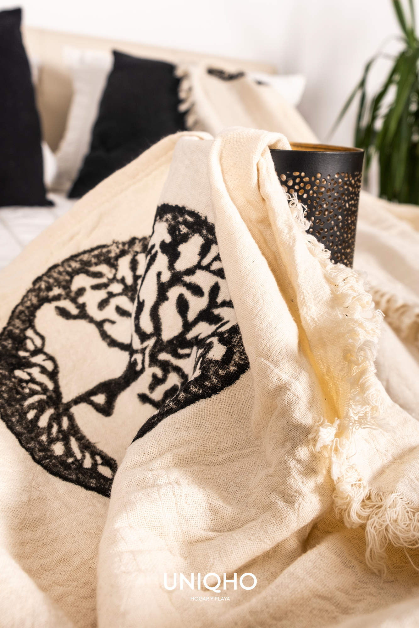 Quilt, Woodblock Print, Tree of Life