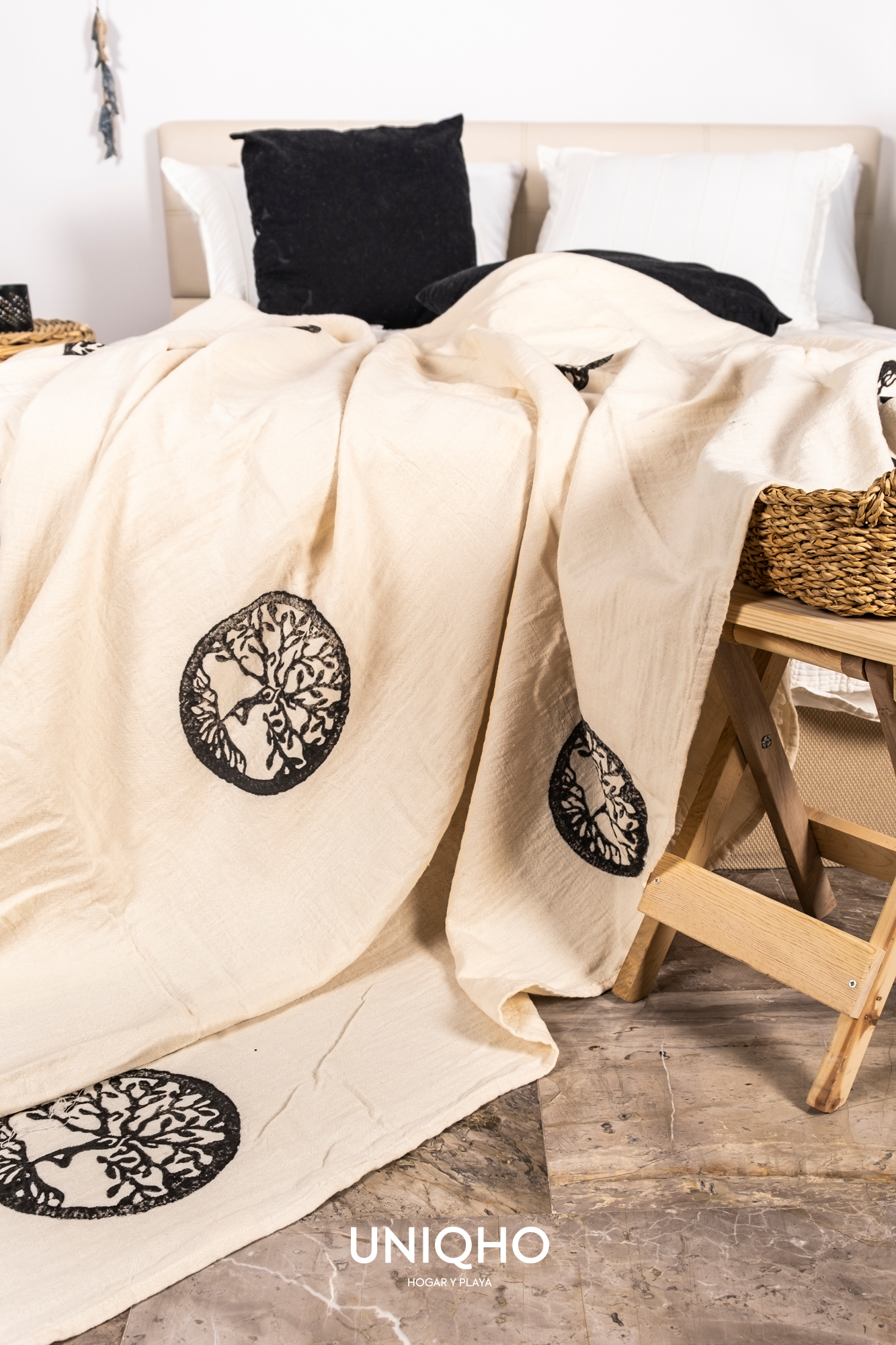 Quilt, Woodblock Print, Tree of Life