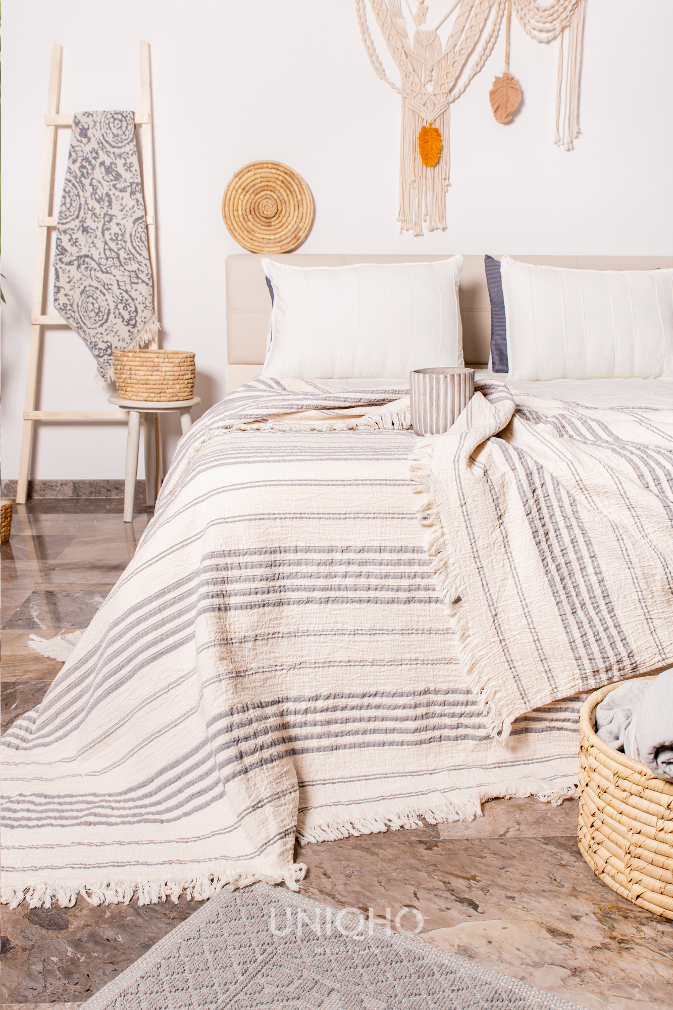 Bedspread, Rigid, Anthracite