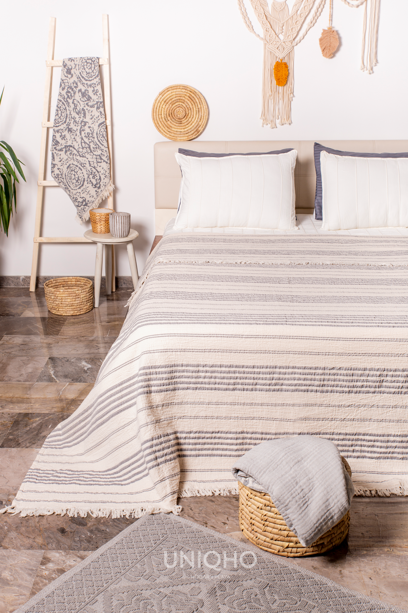 Bedspread, Rigid, Anthracite