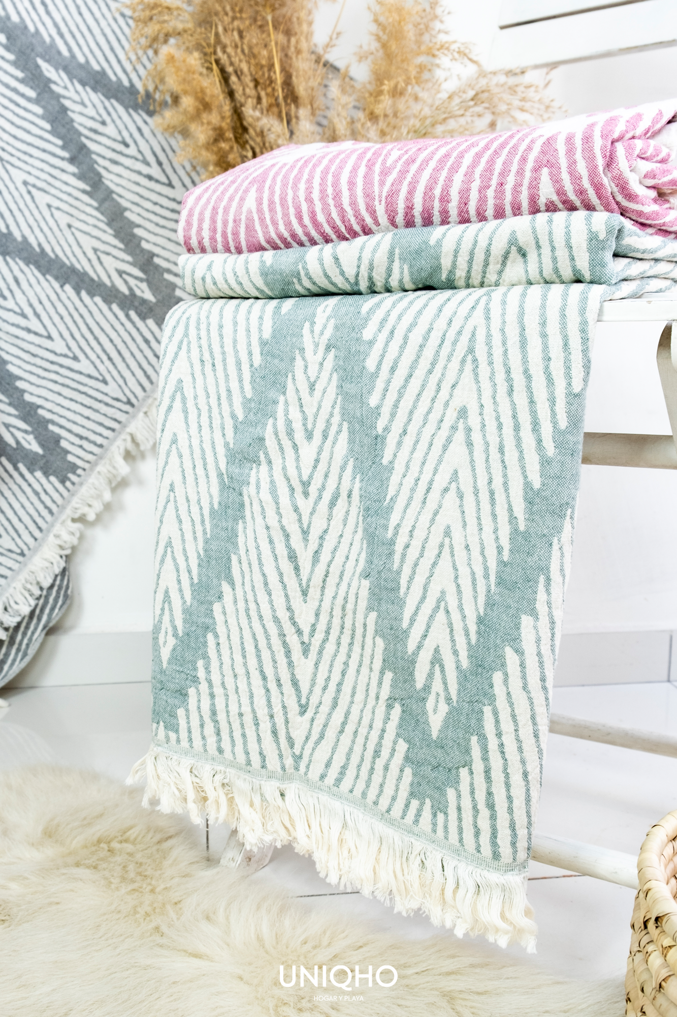 Pestamal, Beach Towel, Harmony, Green