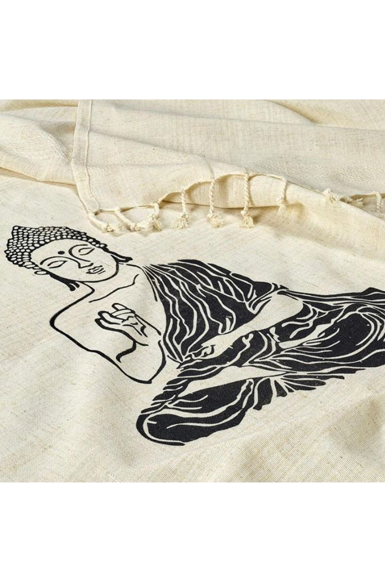 Pestamal, Beach Towel, Woodblock Print, Buddha