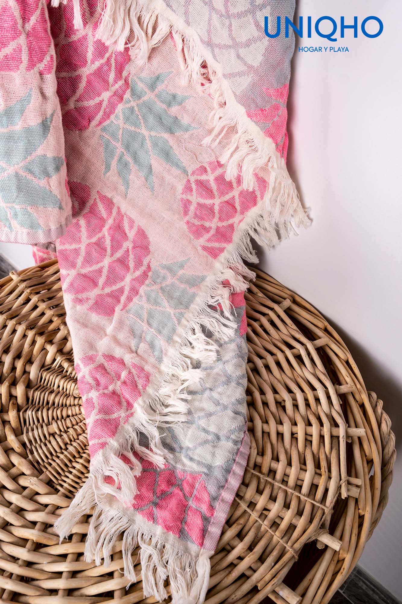 Beach Towel, Pestamal, Pineapple, Neon Pink