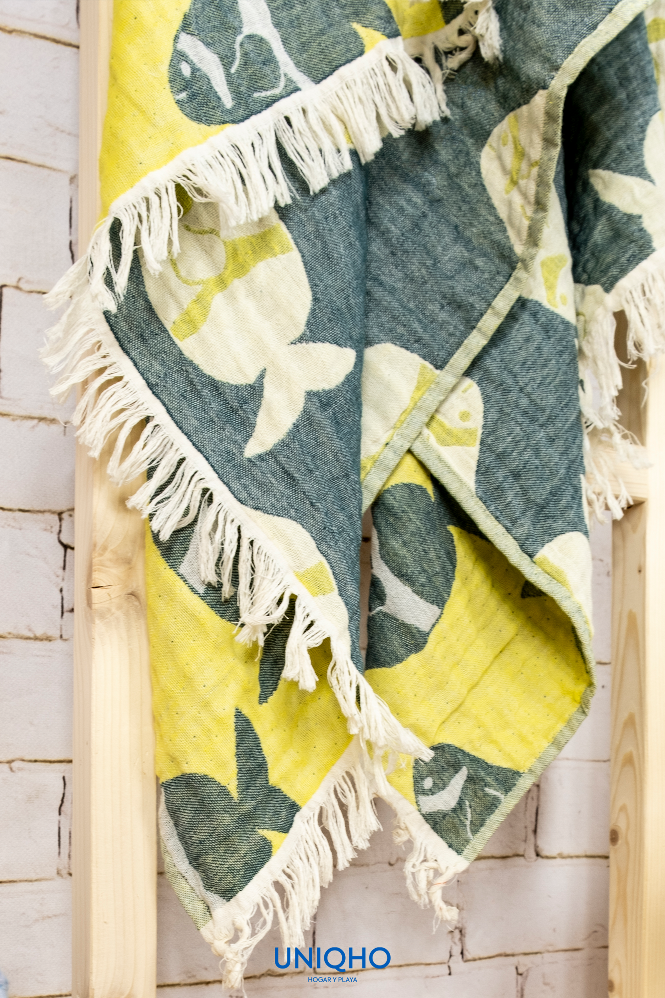 Pestamal, Towel, Caribbean Fish, Yellow, Green