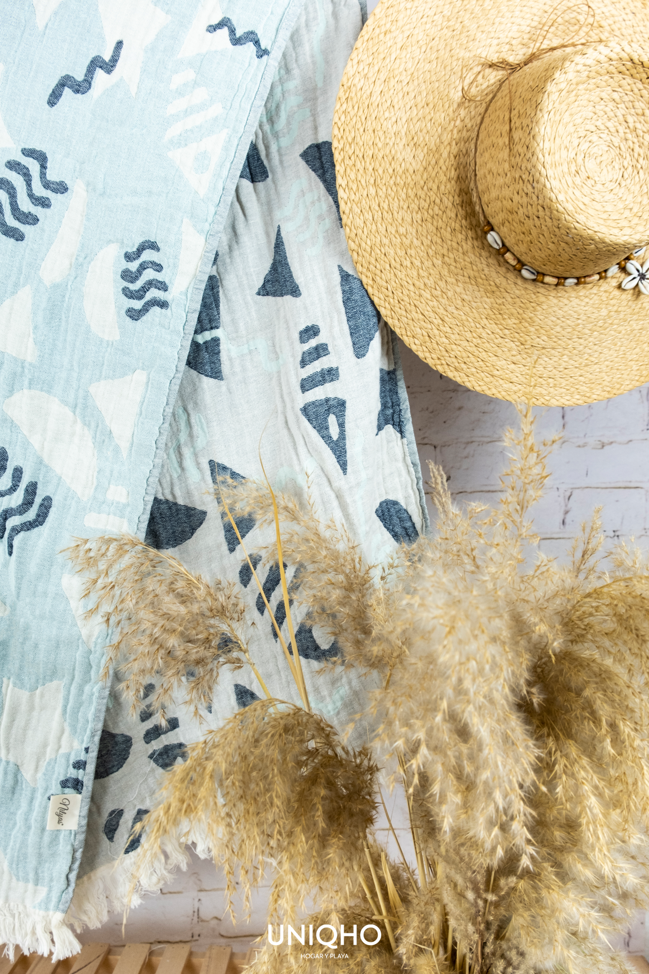 Pestamal, Beach Towel, Tetra, Blue