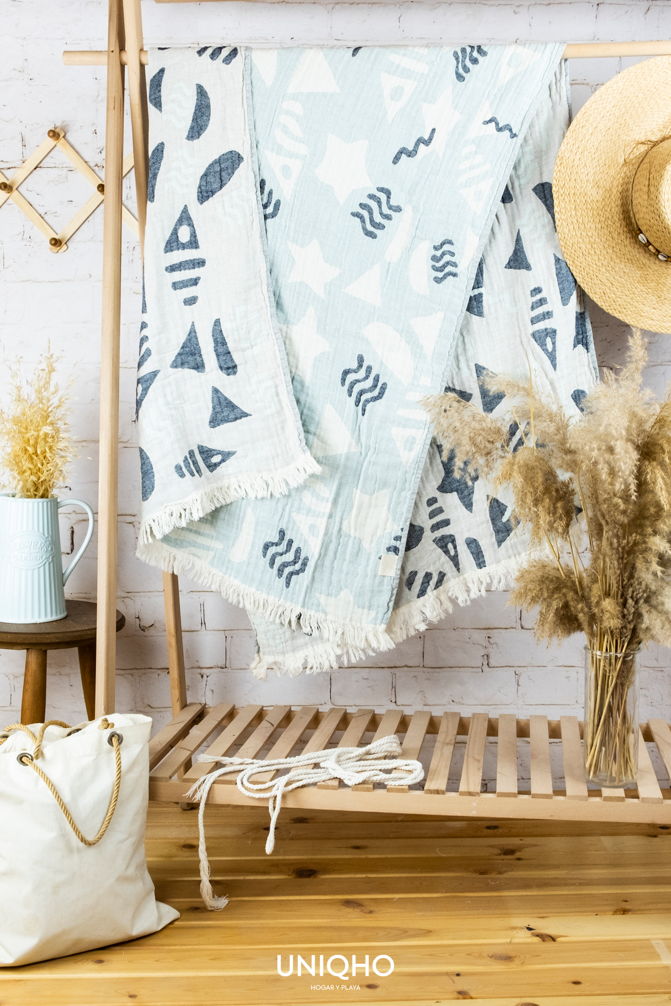 Pestamal, Beach Towel, Tetra, Blue
