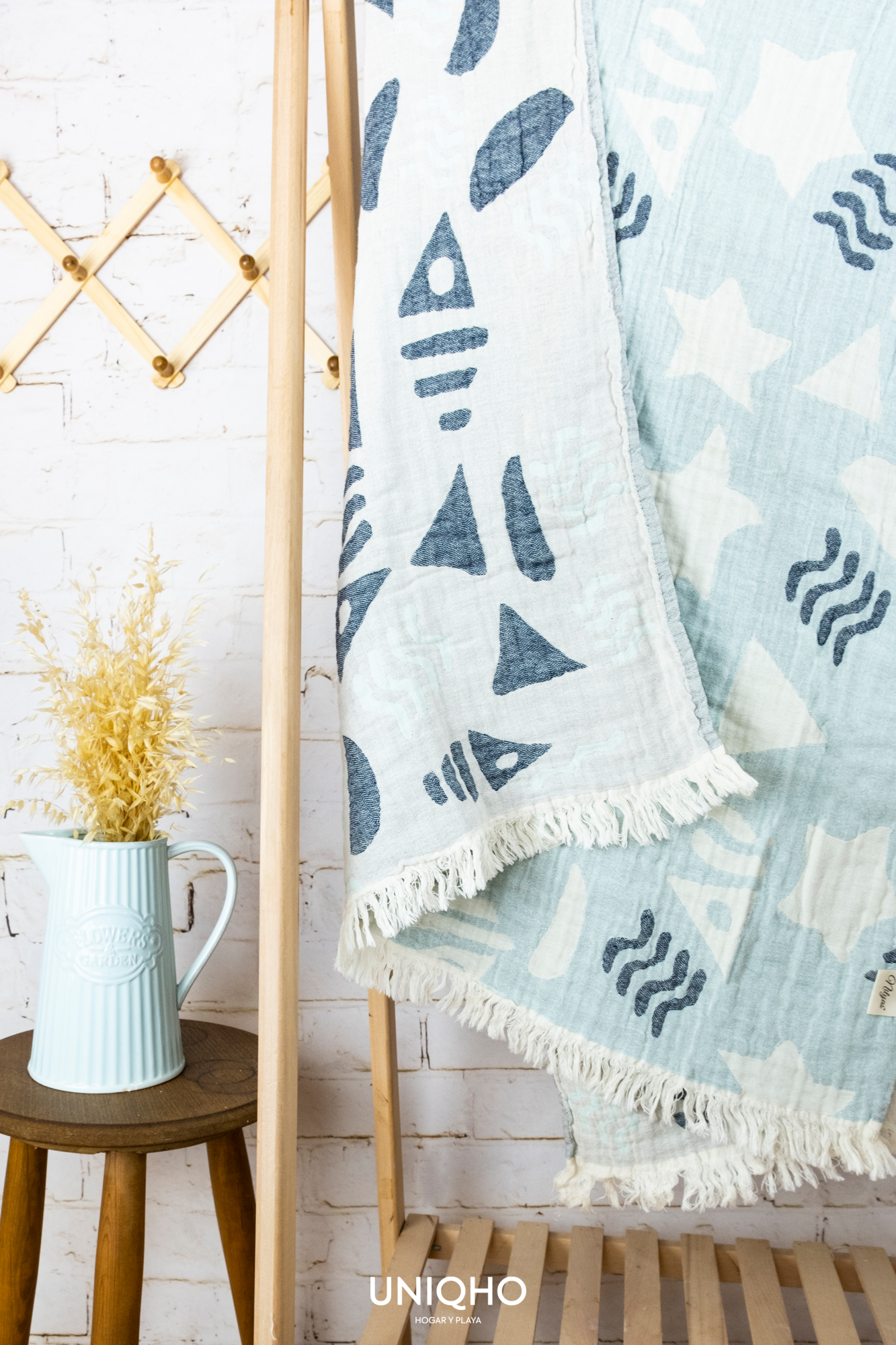 Pestamal, Beach Towel, Tetra, Blue