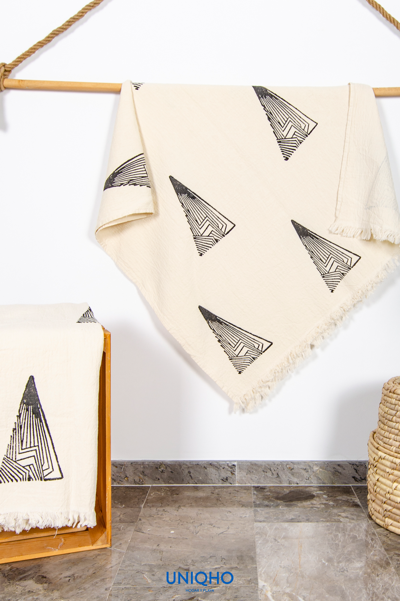 Pestamal, Beach Towel, Woodblock Printing, Pyramid