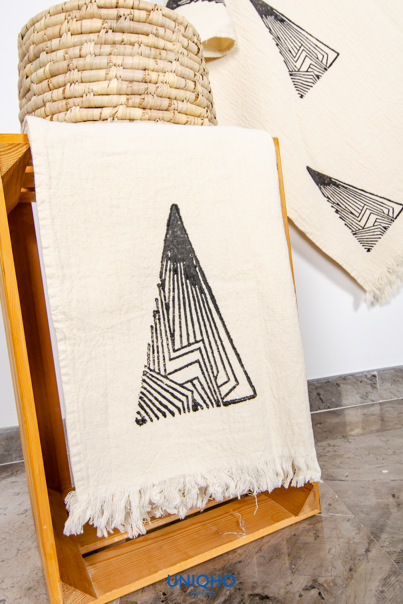 Pestamal, Beach Towel, Woodblock Printing, Pyramid
