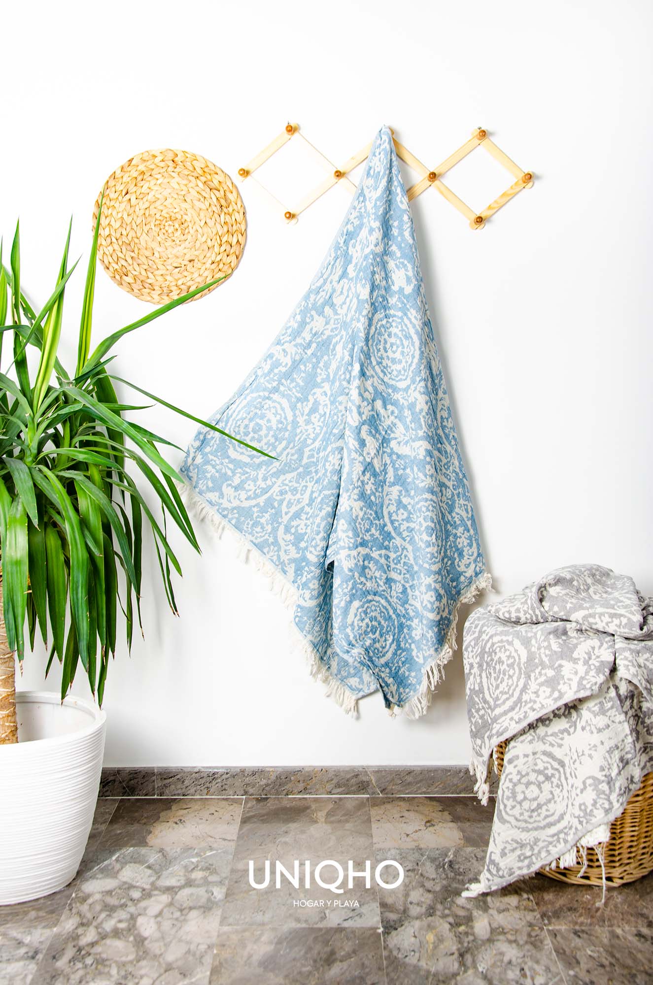 Beach Towel, Pestamal, Ethnic, Blue