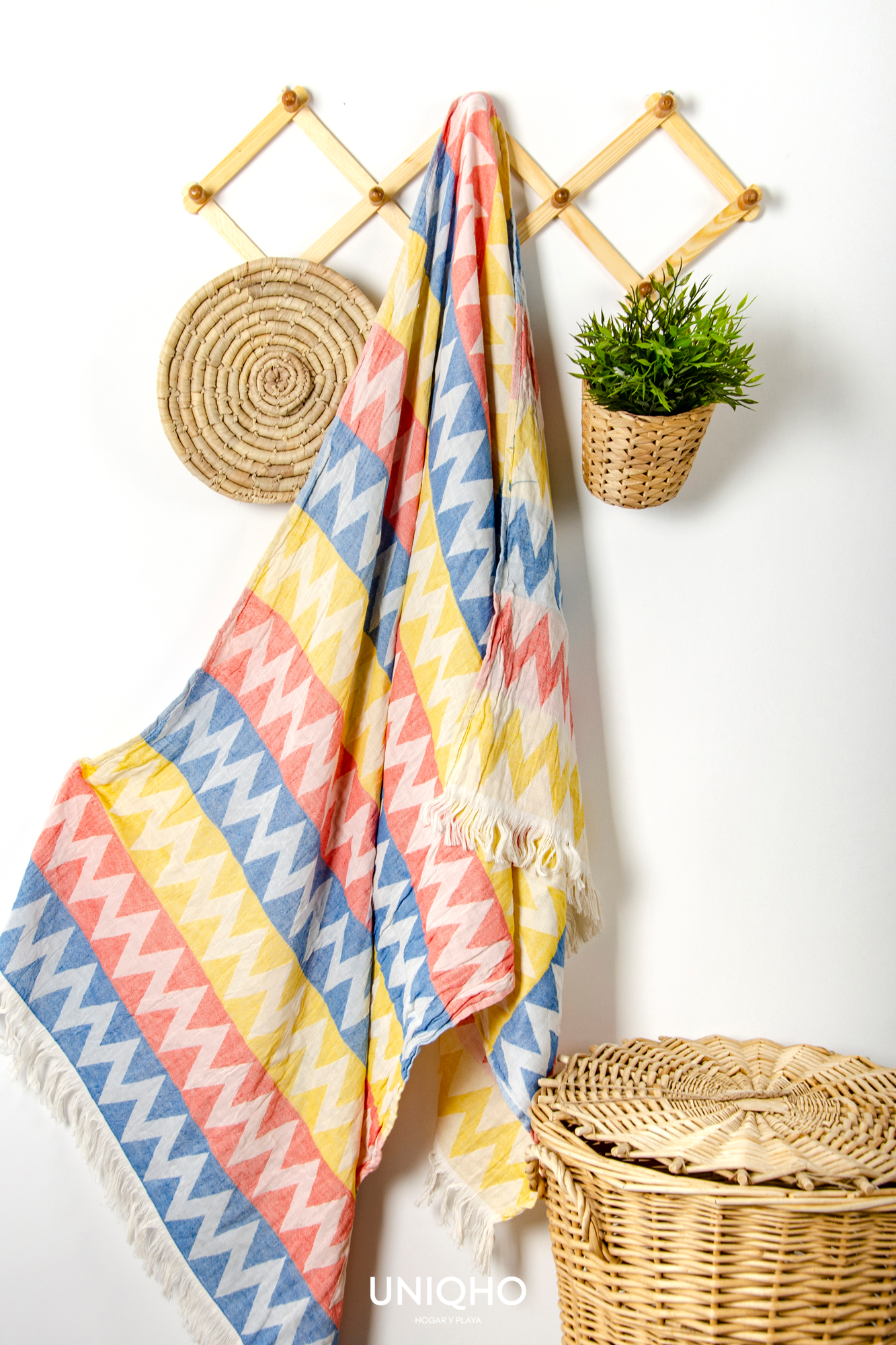 Pestamal, Beach Towel, Zigzag, Multicolor
