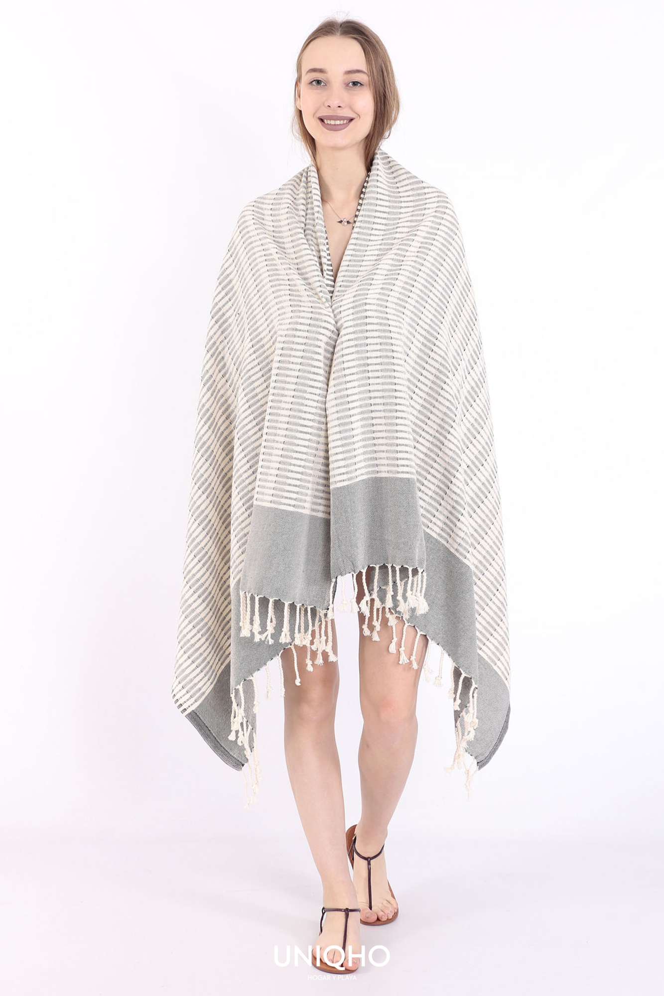 Pestamal, Beach Towel, Yumi, Gray