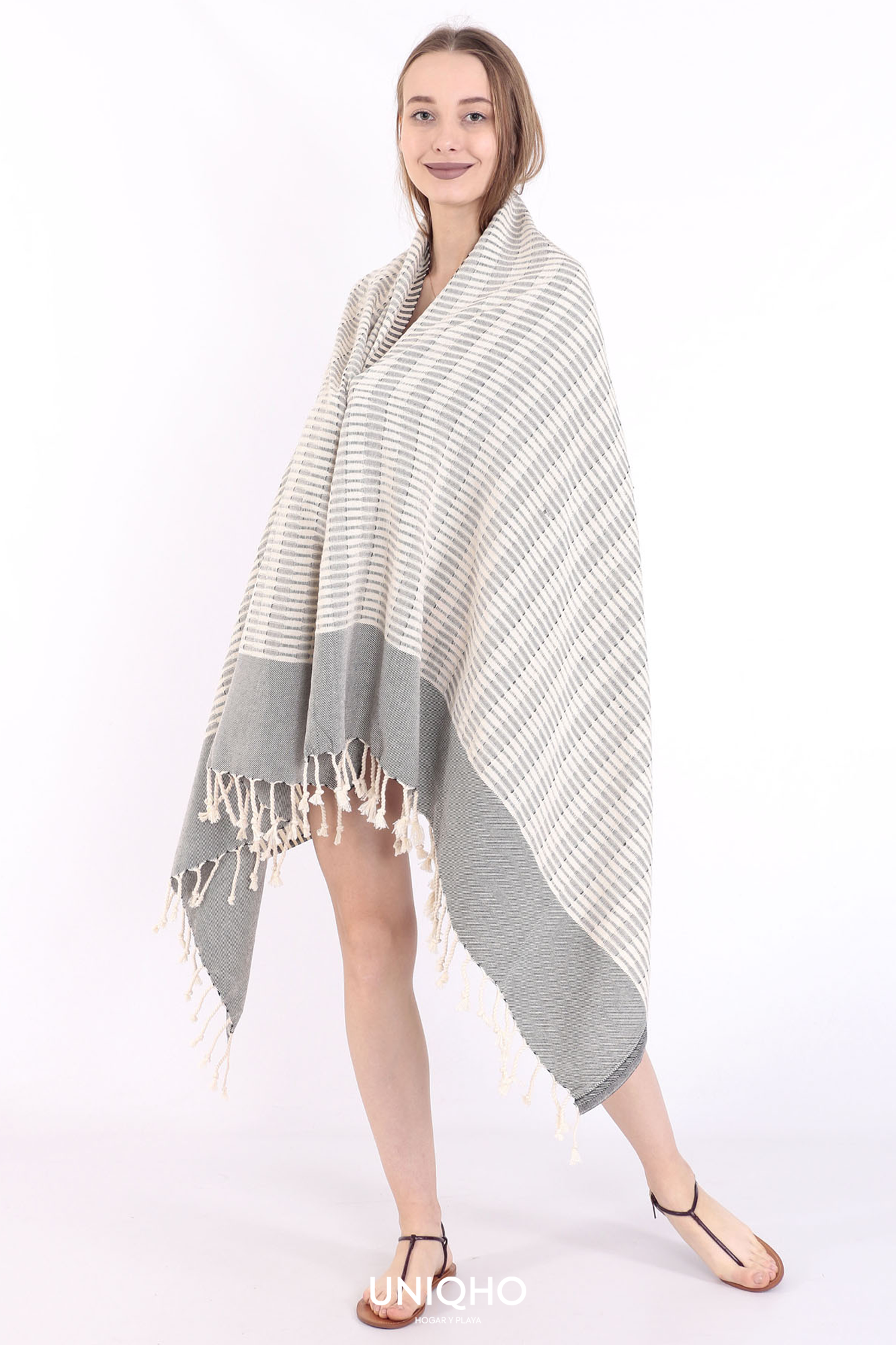 Pestamal, Beach Towel, Yumi, Gray