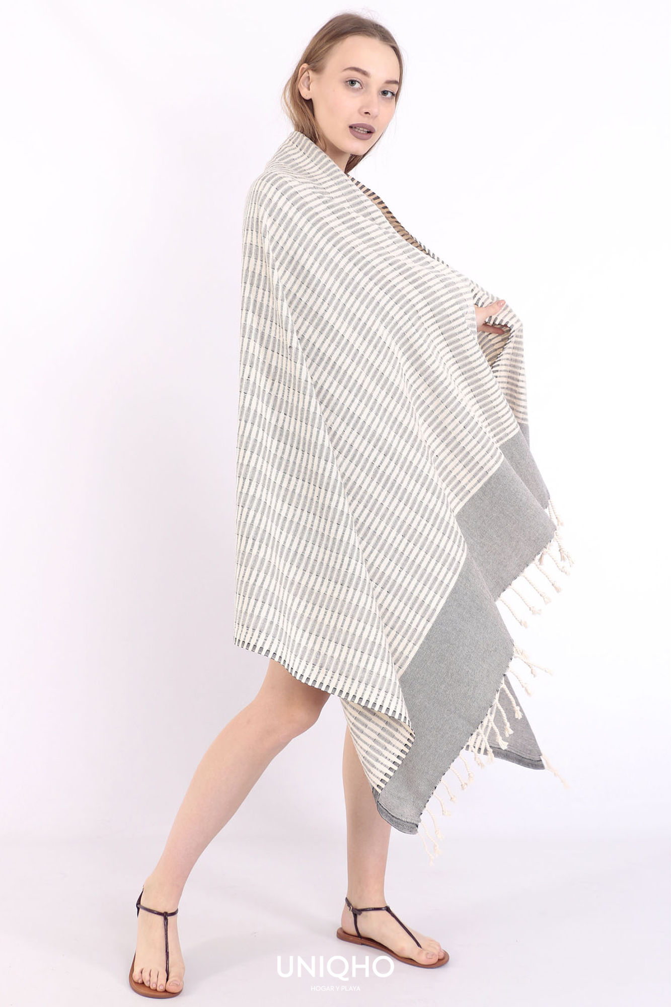 Pestamal, Beach Towel, Yumi, Gray