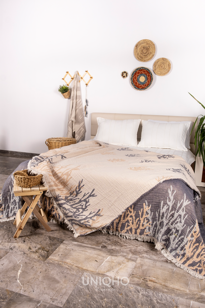 Bedspread, Coral King, Melon