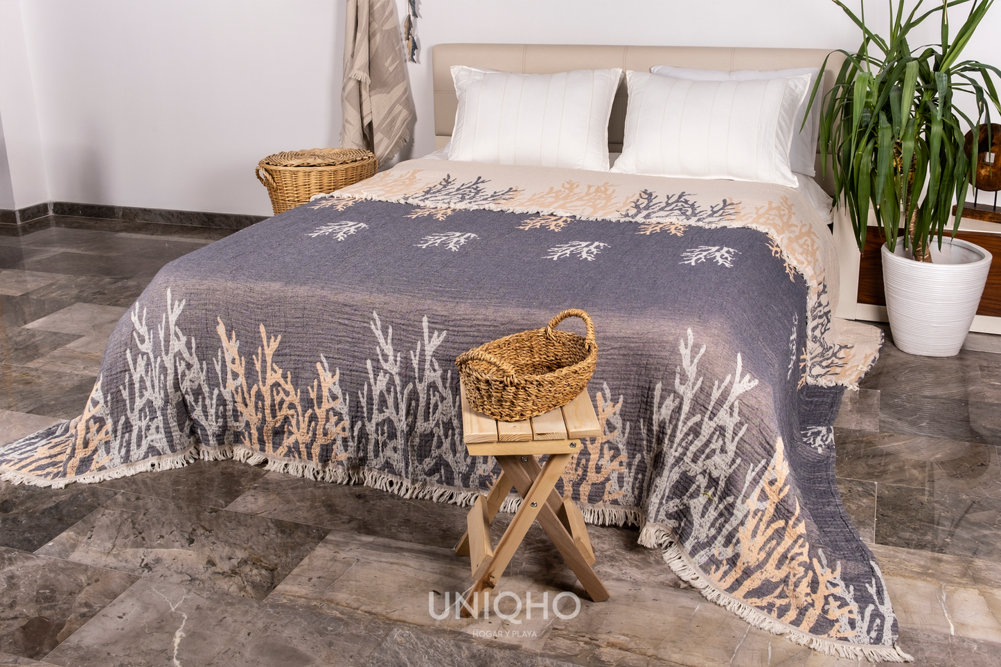 Bedspread, Coral King, Melon