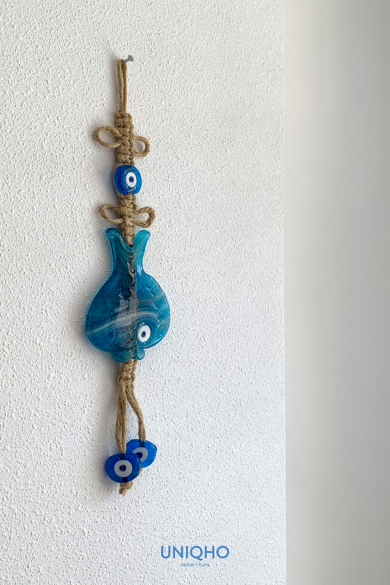 Wall Decoration, Nazar Fish, Light Blue